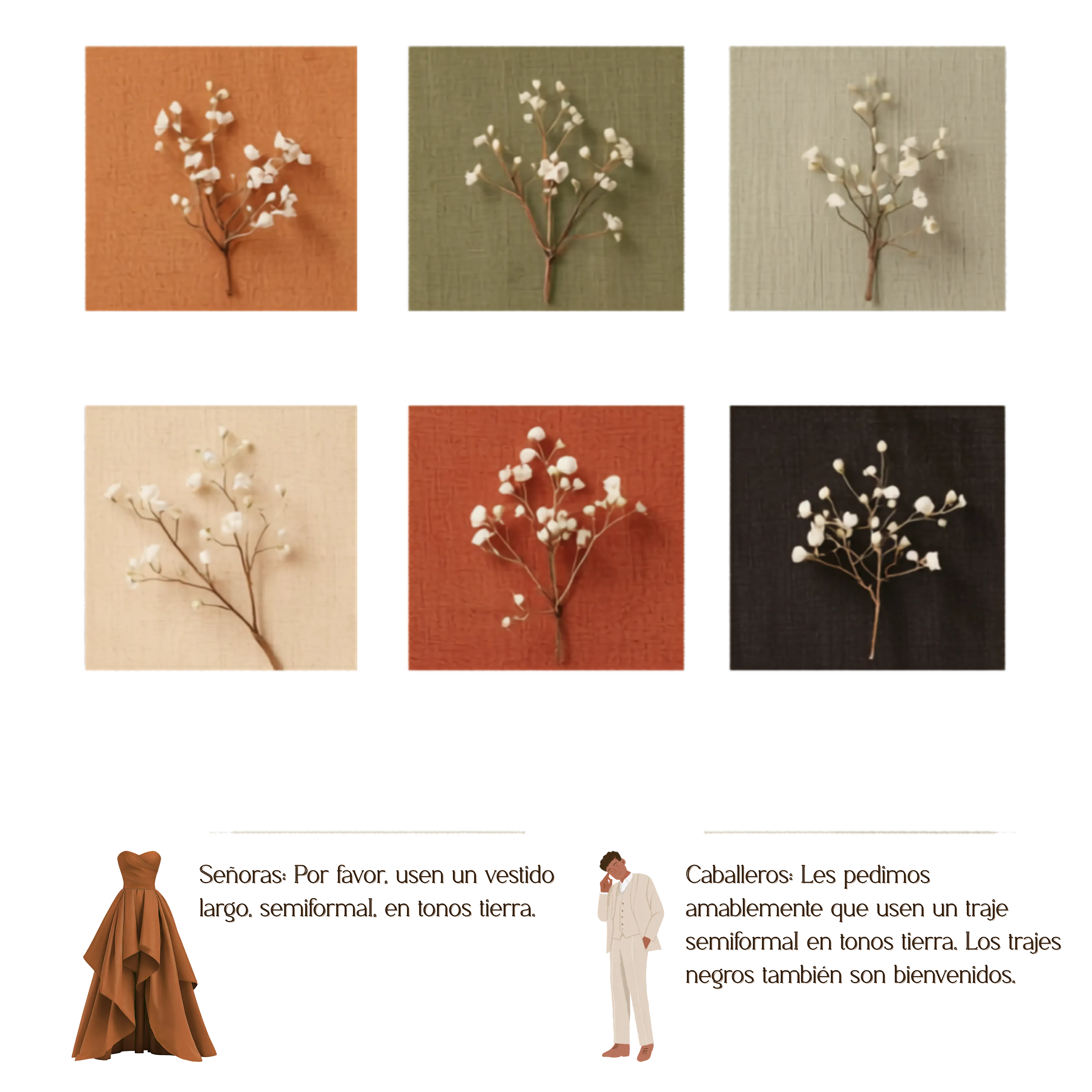 Inspiración para la vestimenta de boda